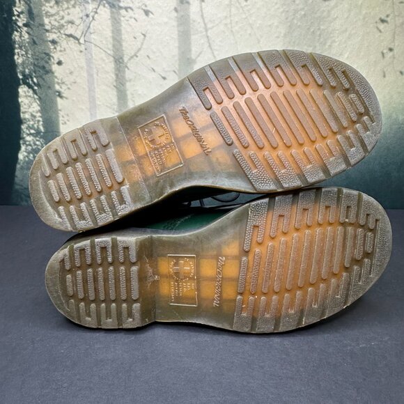 Dr Martens 1460 Ankle Boots Pascal 8 eyelet Lace Up Green Leather US 8 UK 6 - Picture 8 of 11